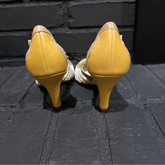 ANTONIO MELANI Yellow and Tan Heels - Picture 3 of 11